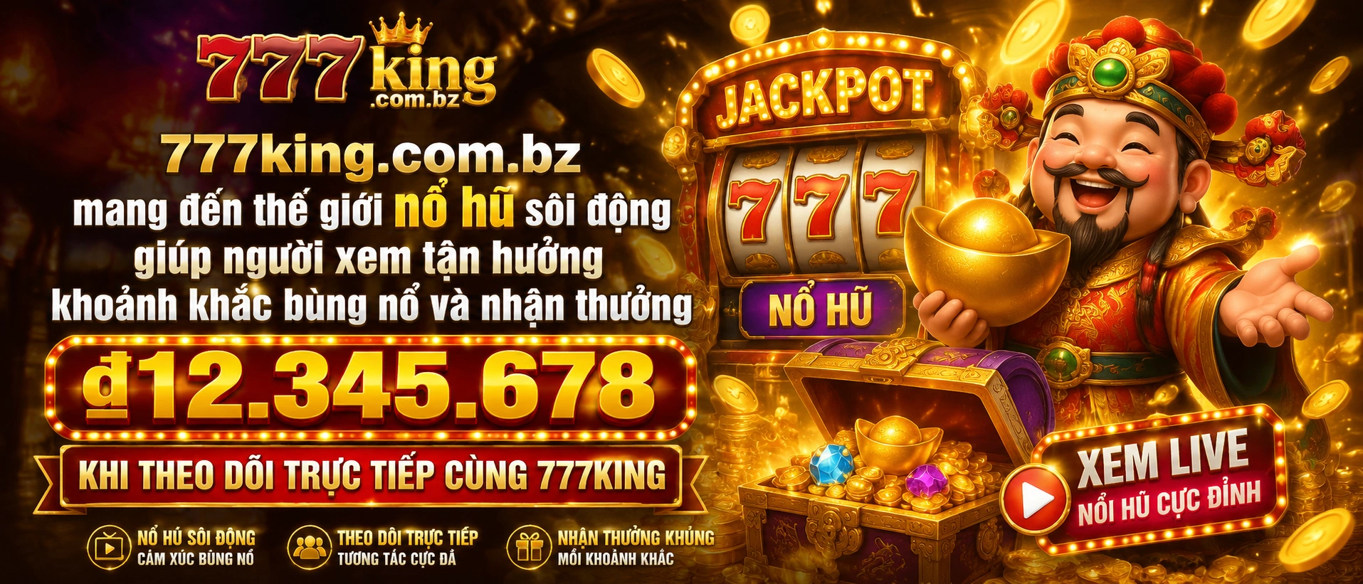 Giao diện danh mục Nổ Hũ trên 777King